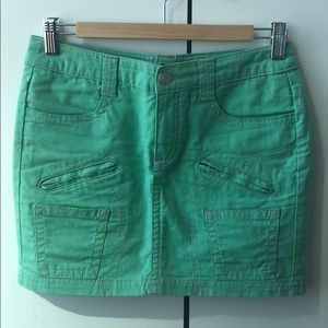BCBGMaxAzria Skirts - BCBGMAXAZRIA Mint Green Mini Jean Skirt BCBGMaxAzria Skirts - BCBGMAXAZRIA Mint Green Mini Jean Skirt